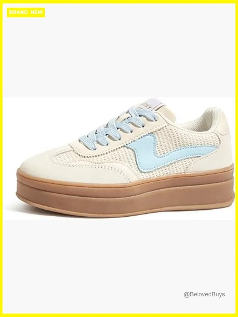 Platform Sneakers with Thick Sole, Suede & Leather Upper, Casual Walking Shoes